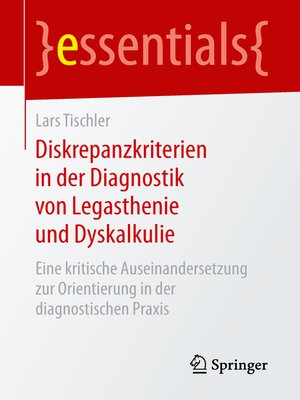 cover image of Diskrepanzkriterien in der Diagnostik von Legasthenie und Dyskalkulie